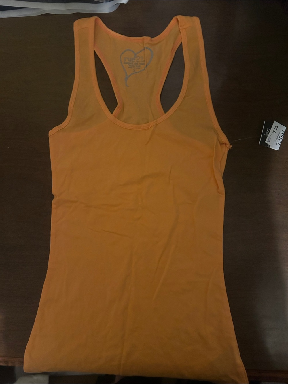Rue21 Orange Racerback Tank Top